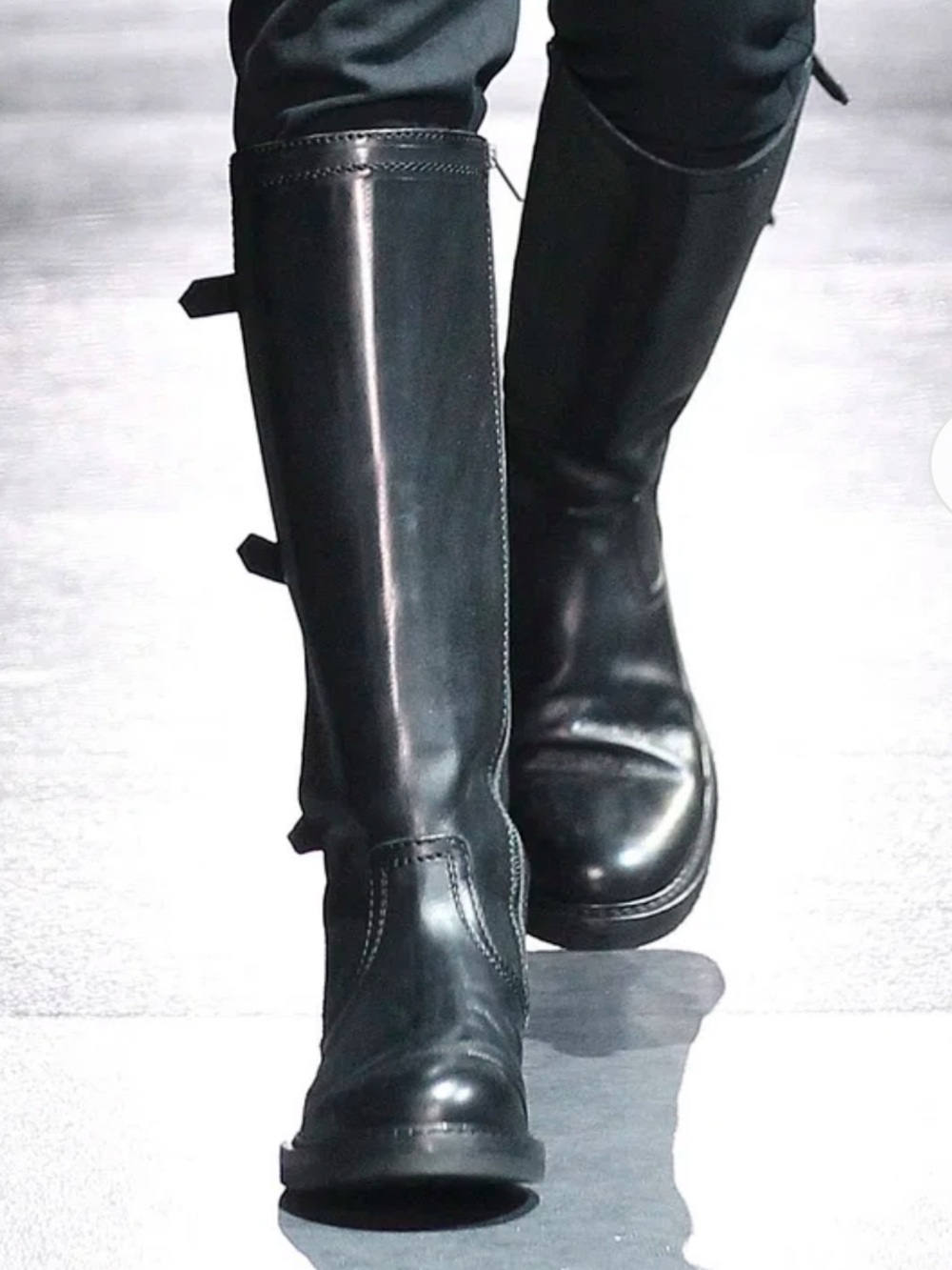 Ann Demeulemeester Black Leather Boots